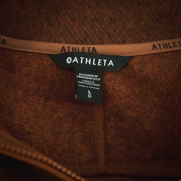 Athleta Size Large L Stroll Fleece Full Zip Long Long Sleeve Active Jacket NEW - Picture 3 of 8